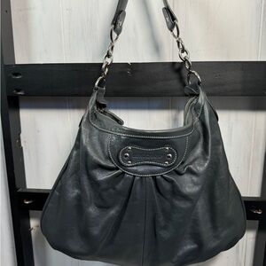 Longchamp Grey  Leather Large Hobo, new old stock